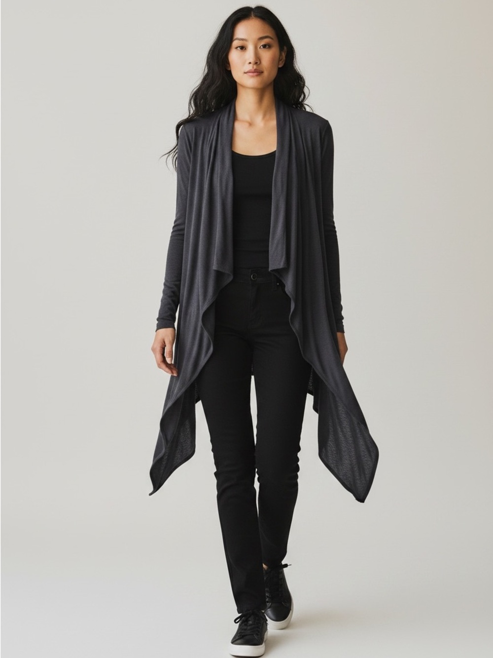 Lululemon Express Yourself Wrap Cardigan Bamboo Cashmere Knit Grey Size 6